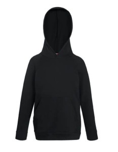 Dziecięca lekka bluza z kapturem i kieszenią FRUIT OF THE LOOM Lightweight