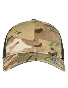 Klasyczna czapka trakerka camo 6 paneli FLEXFIT