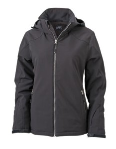 Ocieplana damska kurtka sportowa softshell z kapturem JN1053 Daiber
