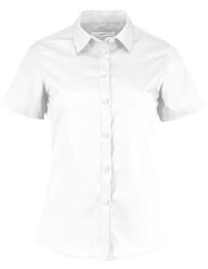 Women`s Tailored Fit Poplin Shirt Short Sleeve