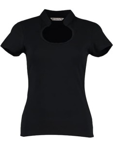 Regular Fit Corporate Top Keyhole Neck