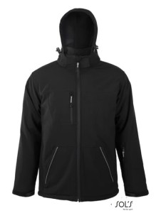 Ocieplana kurtka męska softshell z kapturem Rock