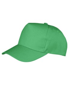 Jednokolorowa czapka sportowa zapinana na rzep 5 paneli Result Headwear