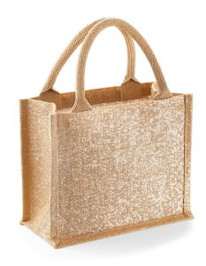 Mała błyszcząca torba zakupowa z juty Westford Mill