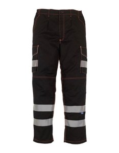 High Visibility Cargo Trousers with Knee Pad Pockets