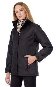 Damska kurtka parka ocieplana z kapturem Real+ B&C