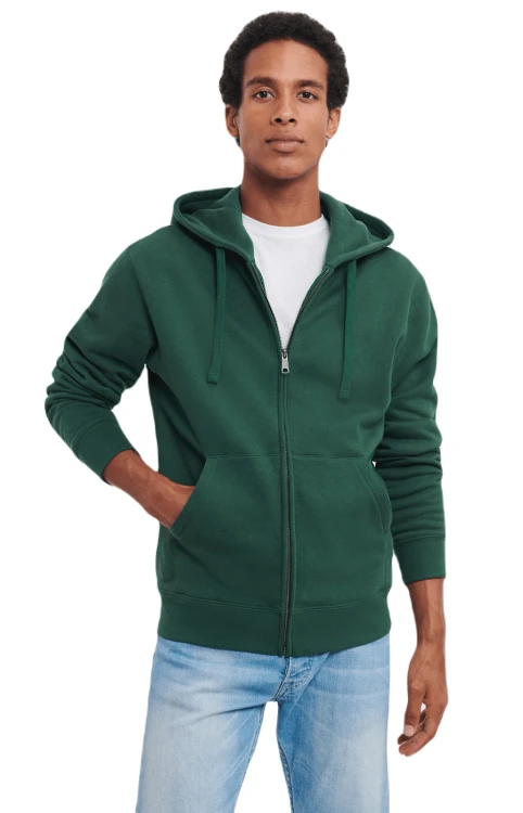 R-266M-0-bottle-green-rozpinana-bluza-meska-z-kapturem-Authentic-Russell-1.png