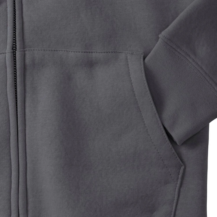 R-266F-0-convoy-grey-solid-rozpinana-bluza-damska-z-kapturem-Authentic-Russell-detail.jpg