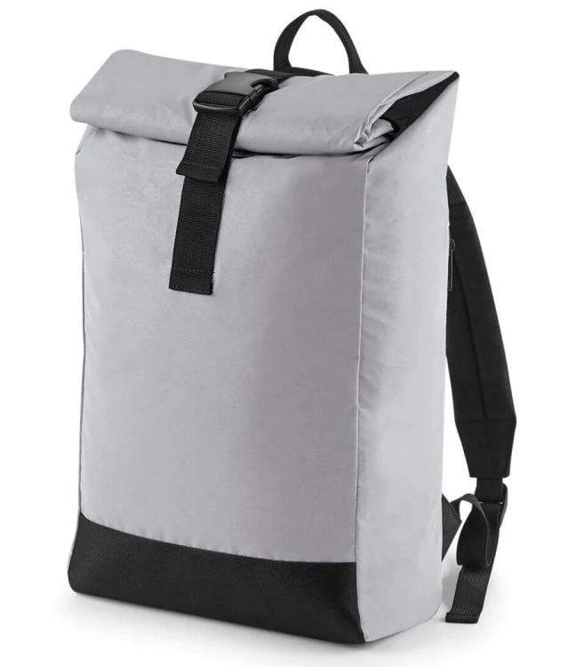 BG138-Silver-Reflective-odblaskowy-plecak-BAGBASE-roll-top-front.jpg