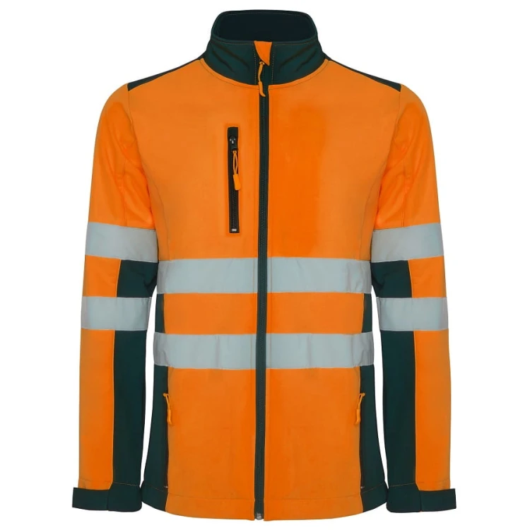 HV9303-navy-blue-fluor-orange-dwukolorowa-kurtka-odblaskowa-Hi-Viz-Softshell-ROLY-WORKWEAR-Antares-front
