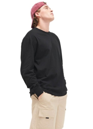JT019-deep-black-koszulka-unisex-z-dlugimi-rekawami-JUST-TS-by-AWDis-Oversize-100-T.