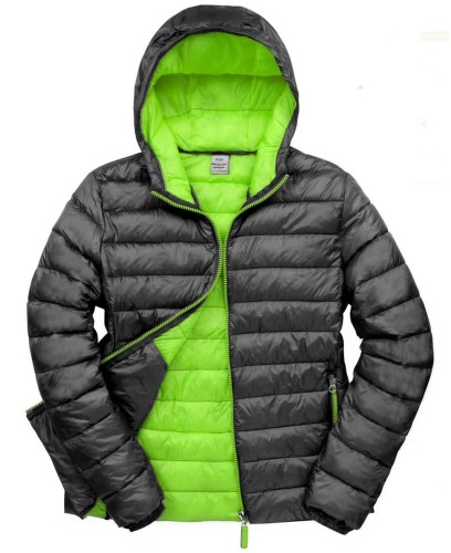 R194M-black-lime-lekka-kurtka-meska-pikowana-z-kapturem-RESULT-Snow-Bird
