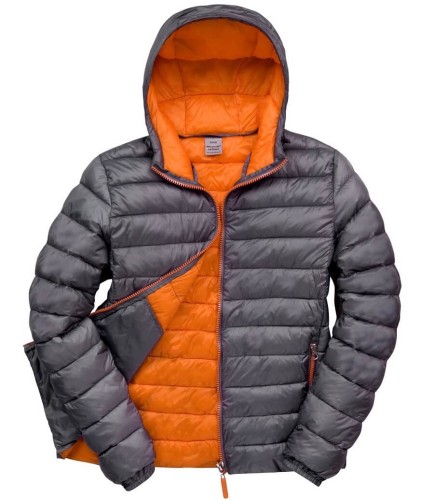 R194M-grey-orange-lekka-kurtka-meska-pikowana-z-kapturem-RESULT-Snow-Bird