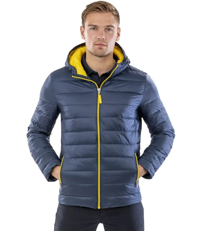 R194M-navy-yellow-lekka-kurtka-meska-pikowana-z-kapturem-RESULT-Snow-Bird