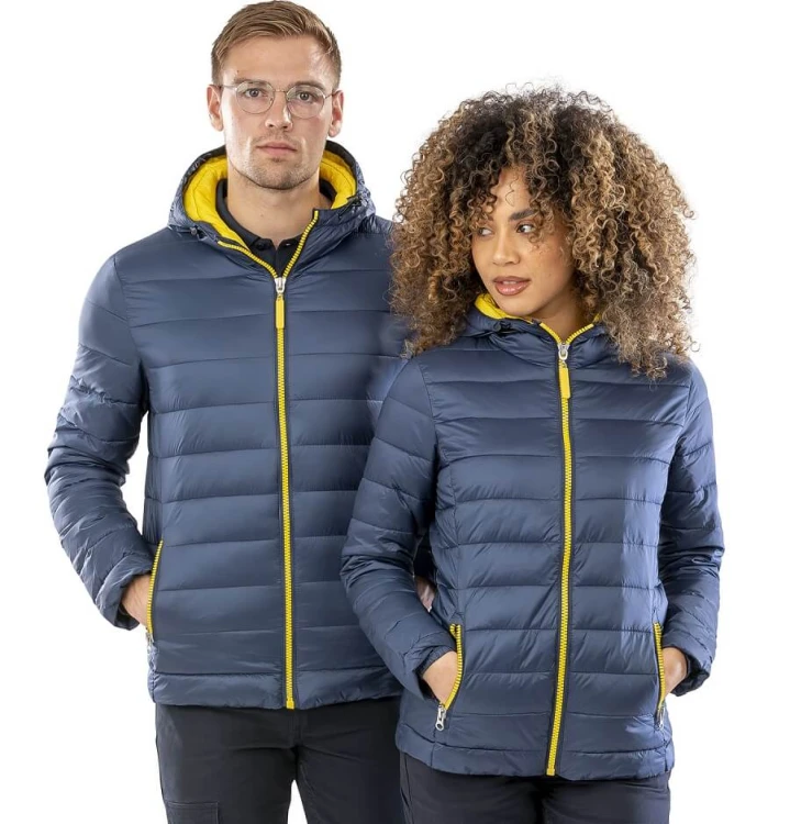 R194M-navy-yellow-lekka-kurtka-meska-pikowana-z-kapturem-RESULT-Snow-Bird