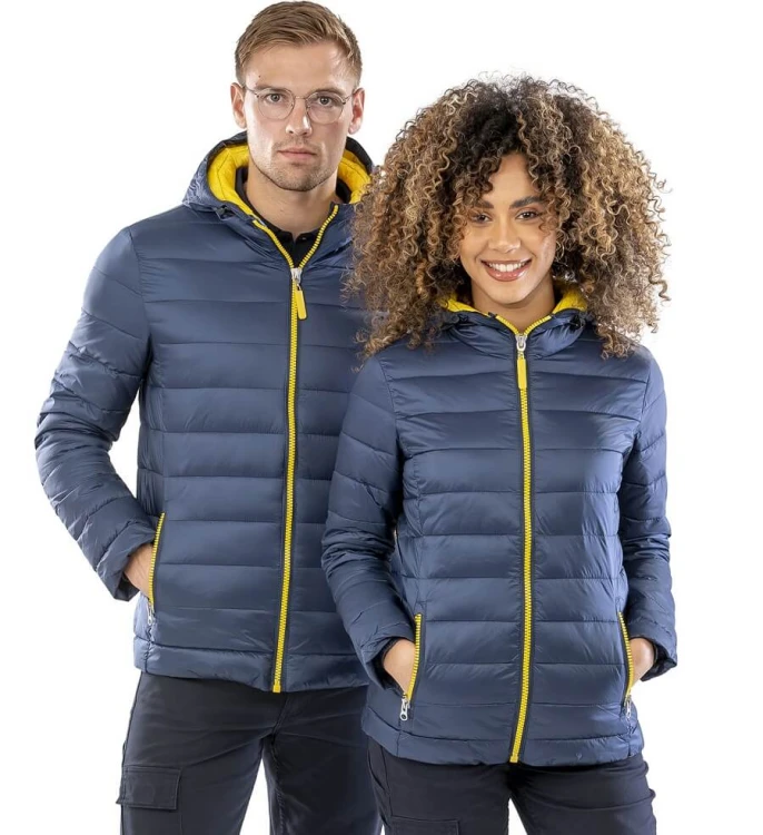R194F-navy-yellow-lekka-kurtka-damska-pikowana-z-kapturem-RESULT-Snow-Bird