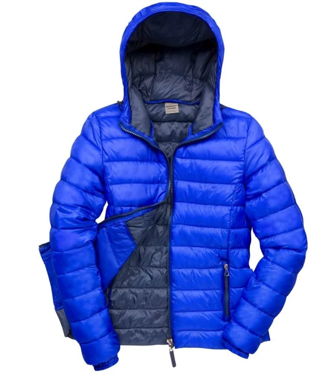 R194F-royal-navy-lekka-kurtka-damska-pikowana-z-kapturem-RESULT-Snow-Bird