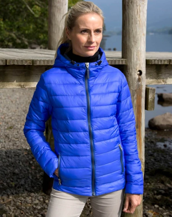 R194F-royal-navy-lekka-kurtka-damska-pikowana-z-kapturem-RESULT-Snow-Bird
