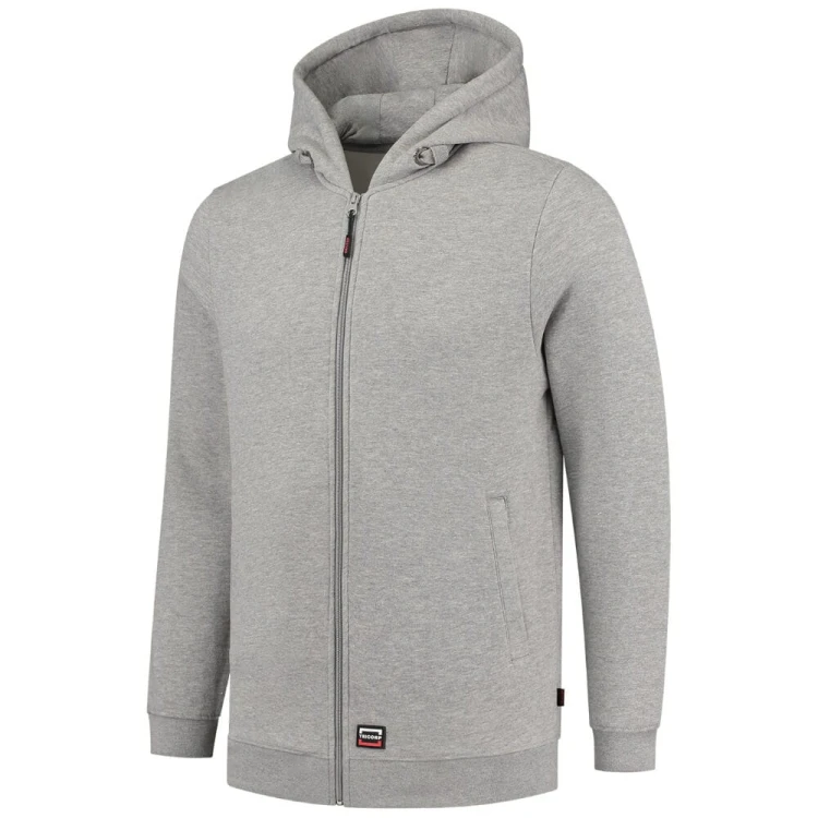 301014-grey-melange-rozpinana-bluza-z-kapturem-TRICORP-front