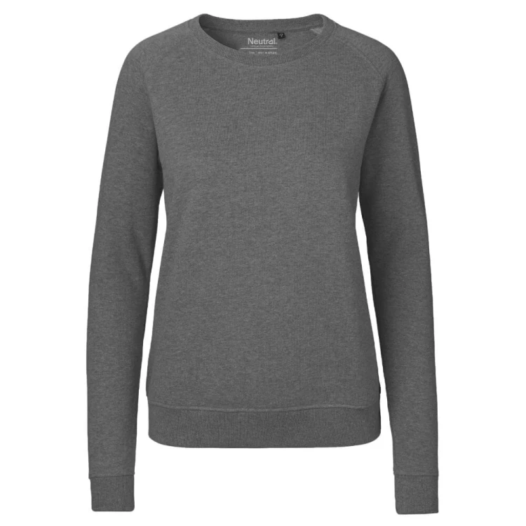 O83001-dark-heather-bluza-damska-klasyczna-z-bawelny-organicznej-NEUTRAL