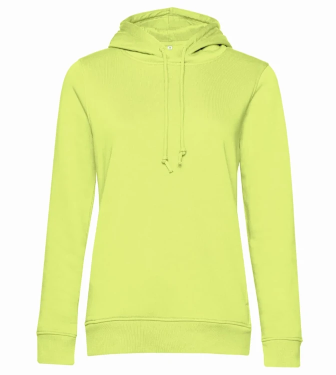 WW34B-lime-damska-bluza-organiczna-z-kapturem-B&C-Inspire