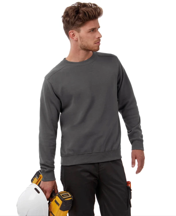 WUC20-dark-grey-solid-robocza-bluza-klasyczna-B&C-PRO-Hero