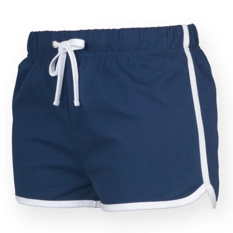 SK069-navy-white-damskie-szorty-SKINNIFIT-Retro