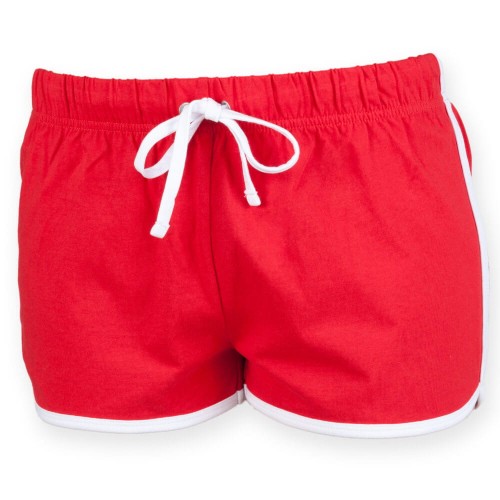 SK069-red-white-damskie-szorty-SKINNIFIT-Retro