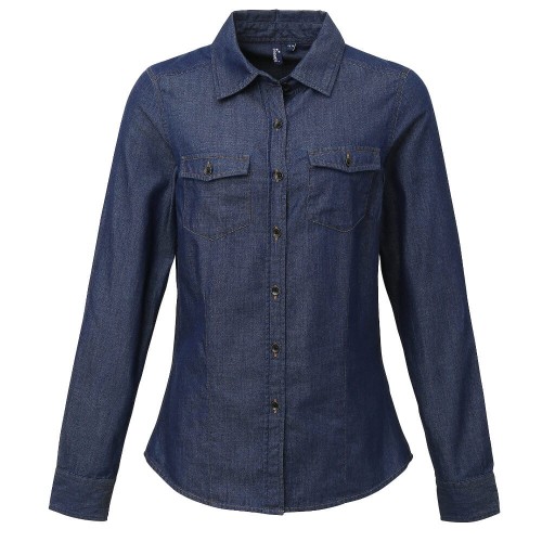 PR322-indigo-denim-koszula-jeansowa-damska-PREMIER-WORKWEAR
