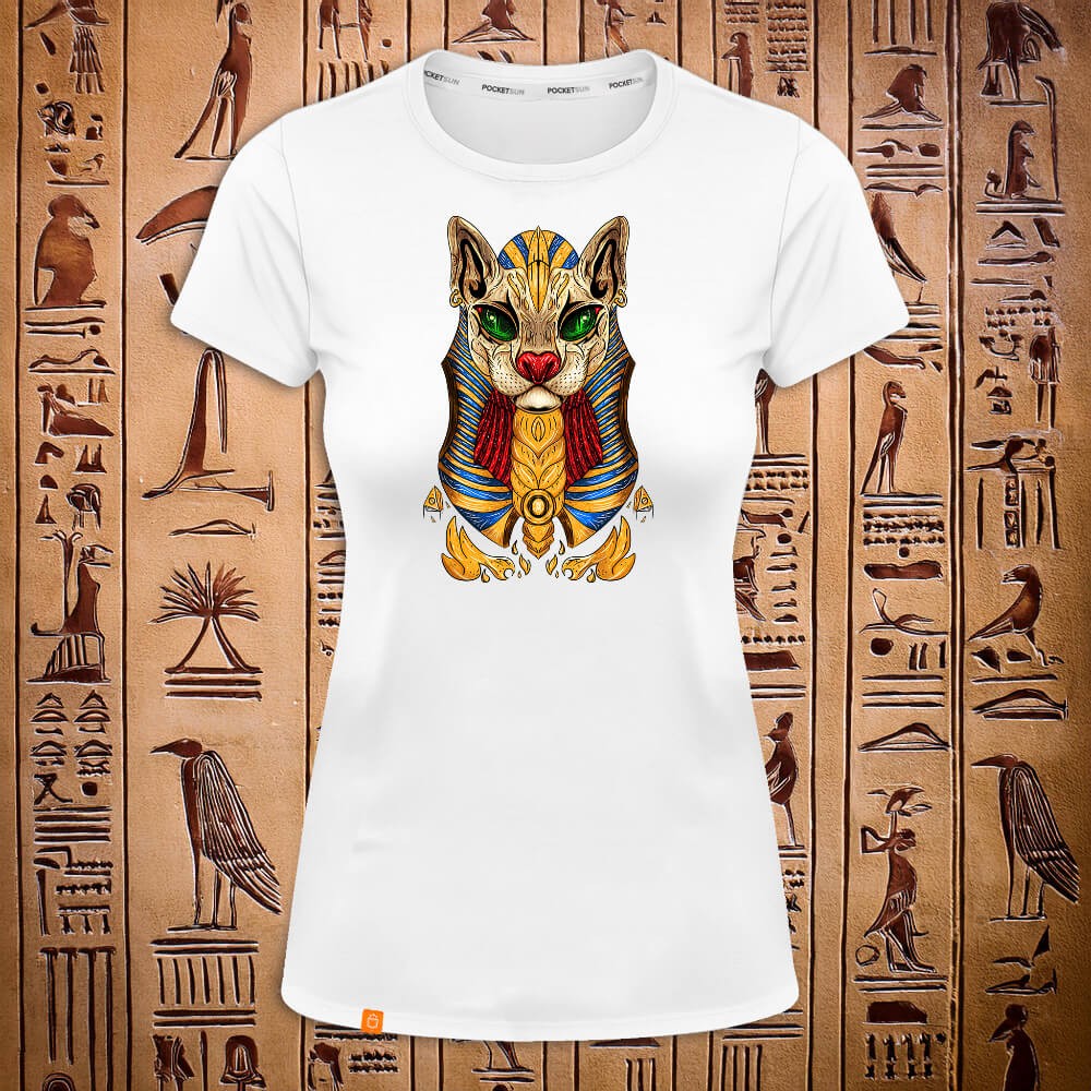 PS-40-Bastet-biala-koszulka-damska-premium