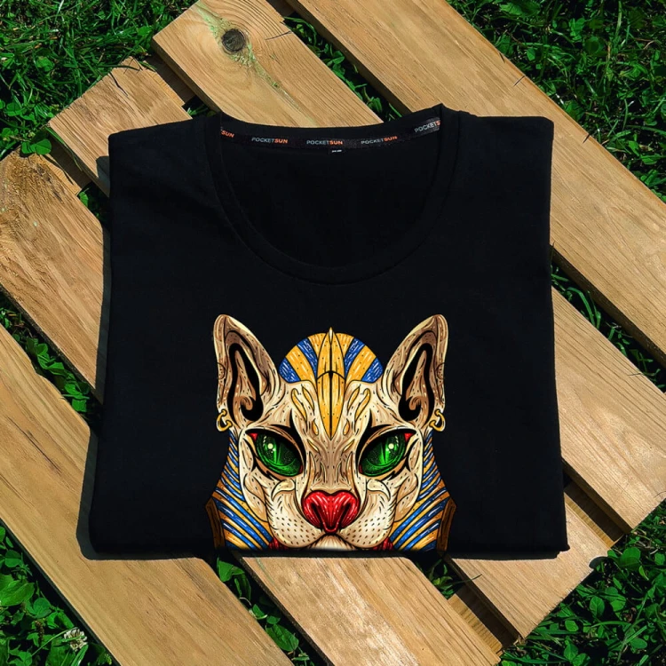 PS-40-Bastet-czarna-koszulka-damska-premium