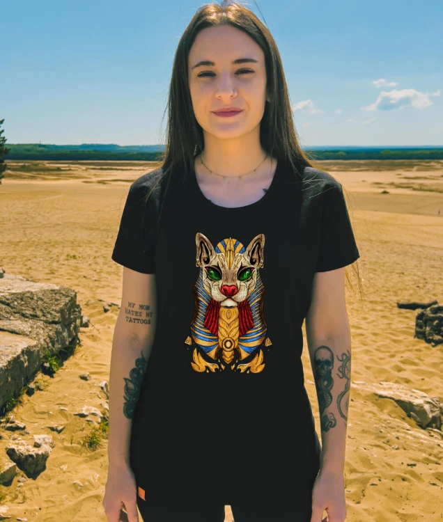 PS-40-Bastet-czarna-koszulka-damska-premium