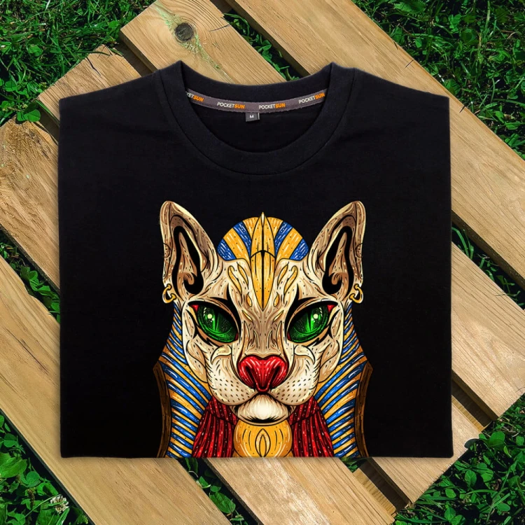 PS-41-Bastet-czarna-koszulka-meska-premium