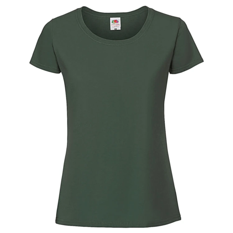 614240-bottle-green-damska-taliowana-koszulka-Fruit-Of-The-Loom-Iconic-T