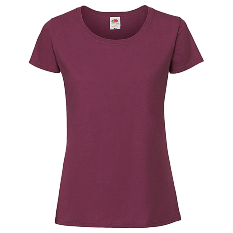614240-burgundy-damska-taliowana-koszulka-Fruit-Of-The-Loom-Iconic-T