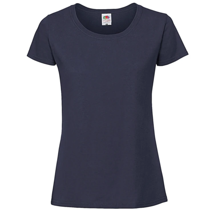 614240-deep-navy-damska-taliowana-koszulka-Fruit-Of-The-Loom-Iconic-T