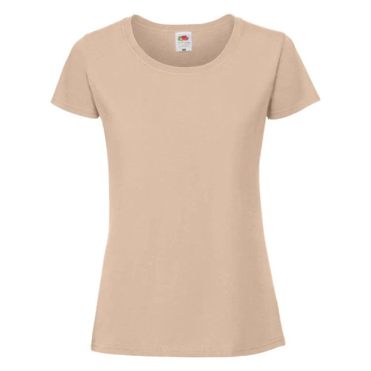 614240-desert-sand-damska-taliowana-koszulka-Fruit-Of-The-Loom-Iconic-T