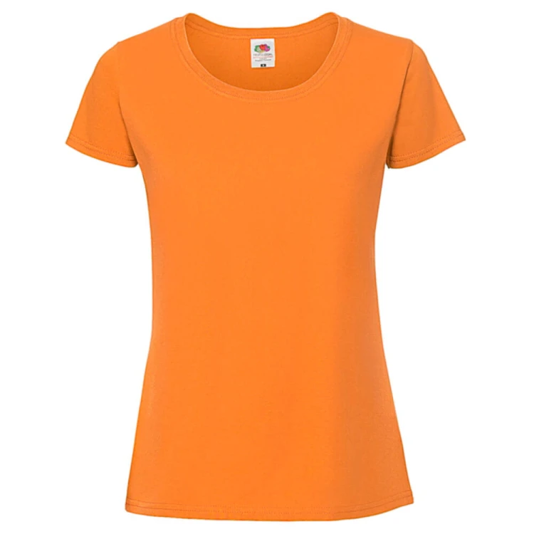 614240-orange-damska-taliowana-koszulka-Fruit-Of-The-Loom-Iconic-T