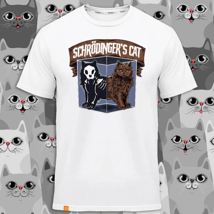 PS-18-Schrödinger's-cat-biala-koszulka-meska-premium