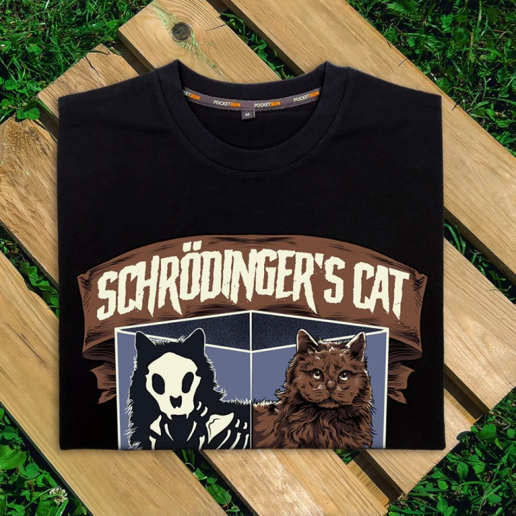 PS-18-Schrödinger's-cat-czarna-koszulka-meska-premium