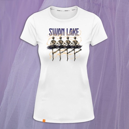 PS-34-Swan-Lake-biala-koszulka-damska-premium
