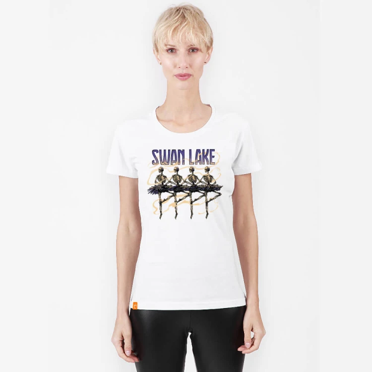 PS-34-Swan-Lake-biala-koszulka-damska-premium