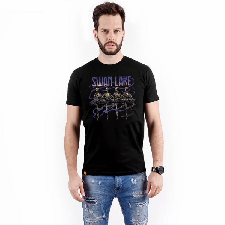 PS-35-Swan-Lake-czarna-koszulka-meska-premium