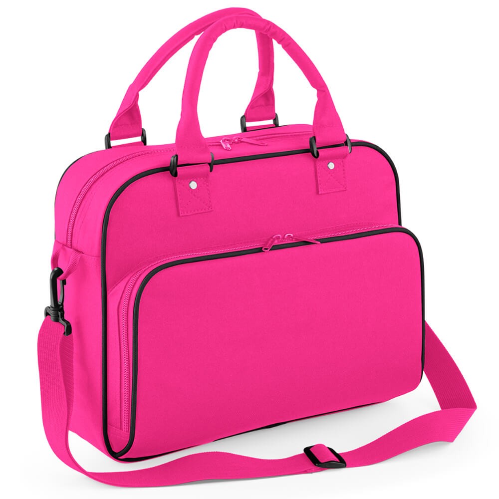 BG145-fuchsia-black-dziecieca-torba-na-ramie-BAGBASE-Dance