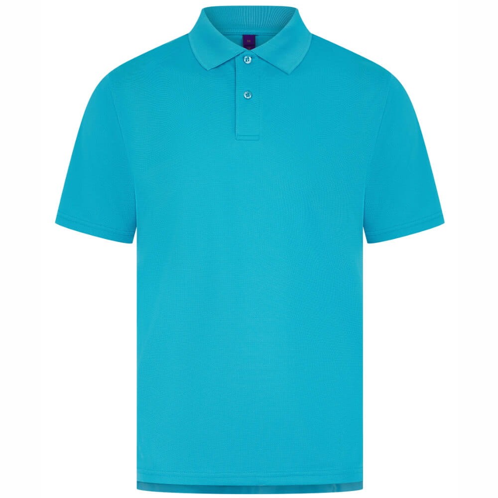 H475-turquoise-meska-funkcjonalna-koszulka-polo-HENBURY-Coolplus
