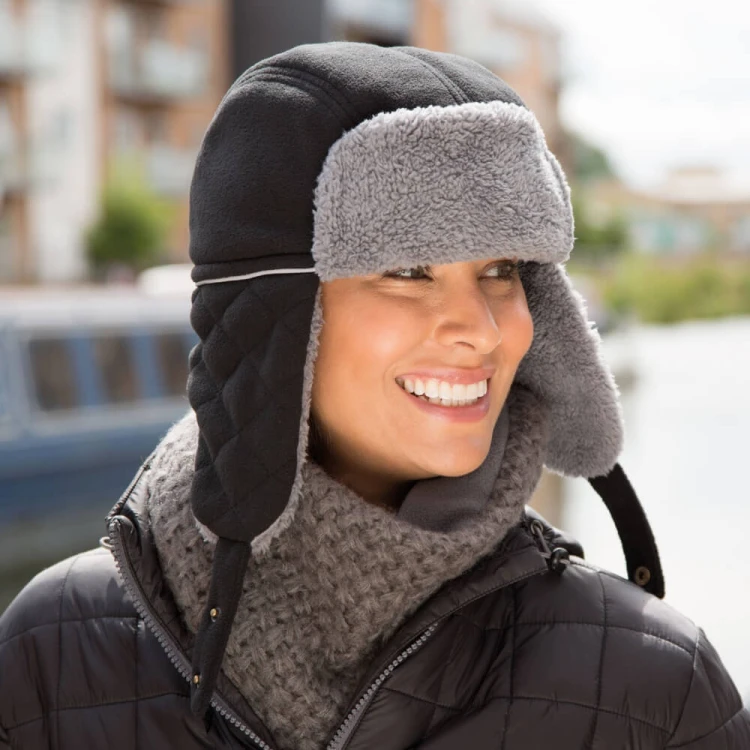 RC032X-black-grey-czapka-zimowa-Sherpa-RESULT-WINTER-ESSENTIALS-Ocean-Trapper