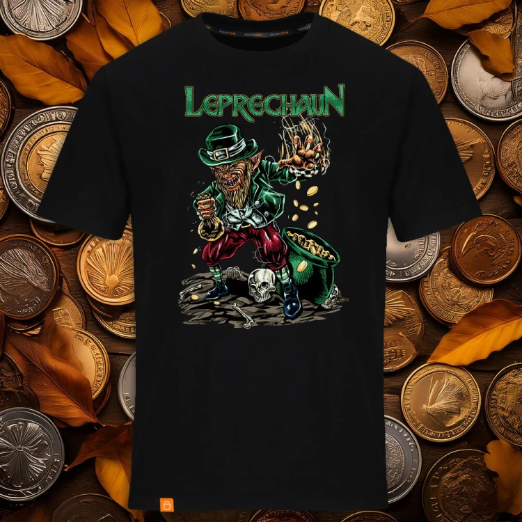 PS-31-Leprechaun-czarna-koszulka-meska-premium
