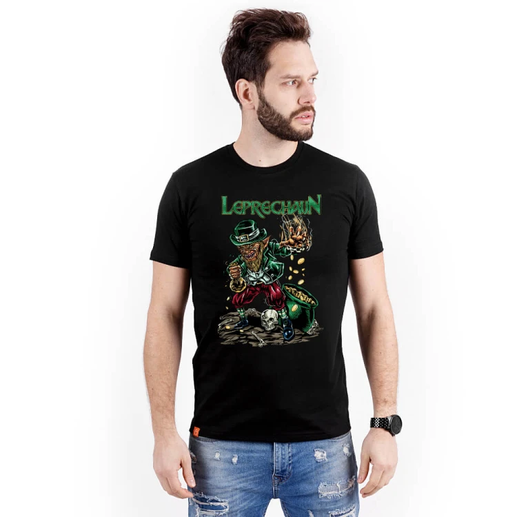 PS-31-Leprechaun-czarna-koszulka-meska-premium