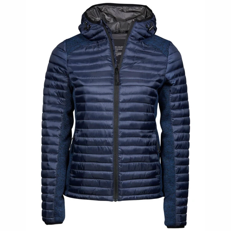 9611-navy-navy-melange-damska-kurtka-pikowana-z-kapturem-TEE-JAYS-Crossover