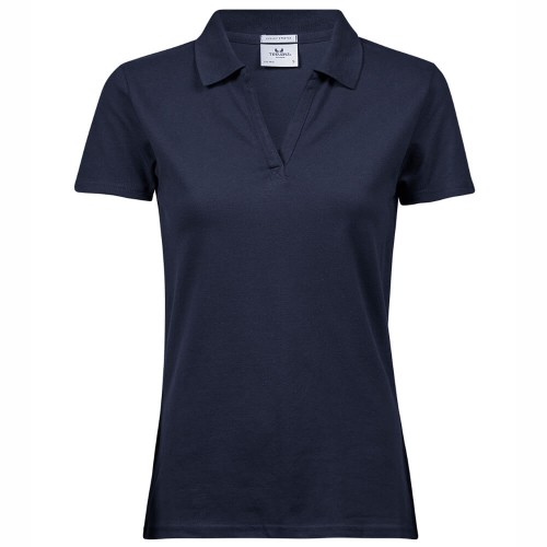 1409-navy-polo-damskie-V-Neck-bez-guzikow-TEE-JAYS-Luxury